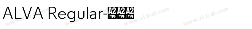 ALVA Regular字体转换